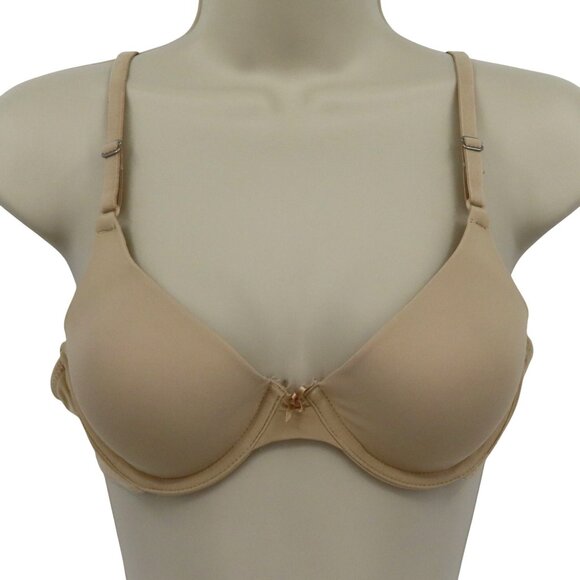 Maidenform 34B One Fab Fit Demi T Shirt Bra 05701 Solid Beige Underwire Lined - Picture 1 of 13